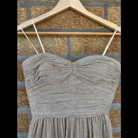 MAX & CLEO Rebecca' Ruched Metallic Dress 4 - Picture 5 of 14